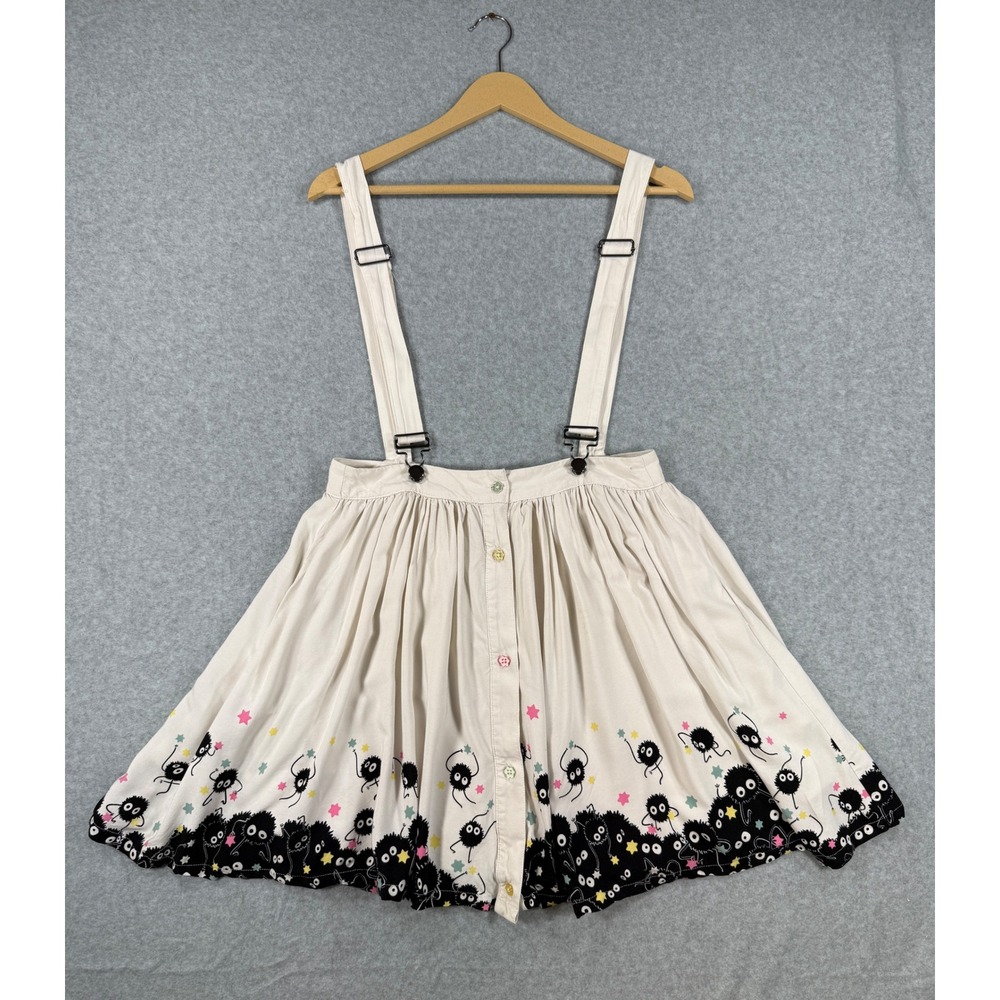Her Universe Large Spirited Away Skirt Soot Sprite Rayon Suspender Cream